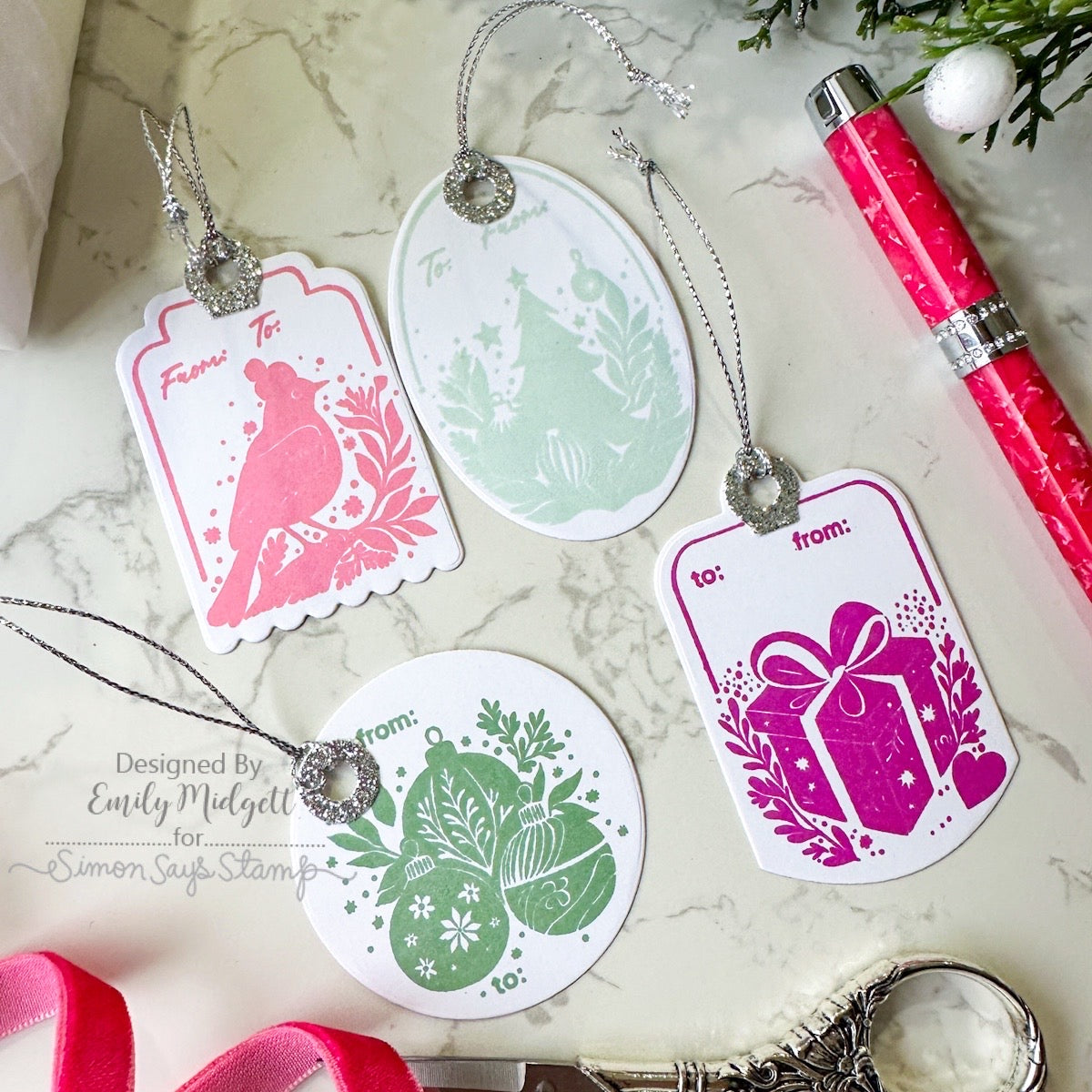 Simon Says Stamp 4 for 1 Tags Wafer Dies 1522sdc Christmas Tags | color-code:ALT01