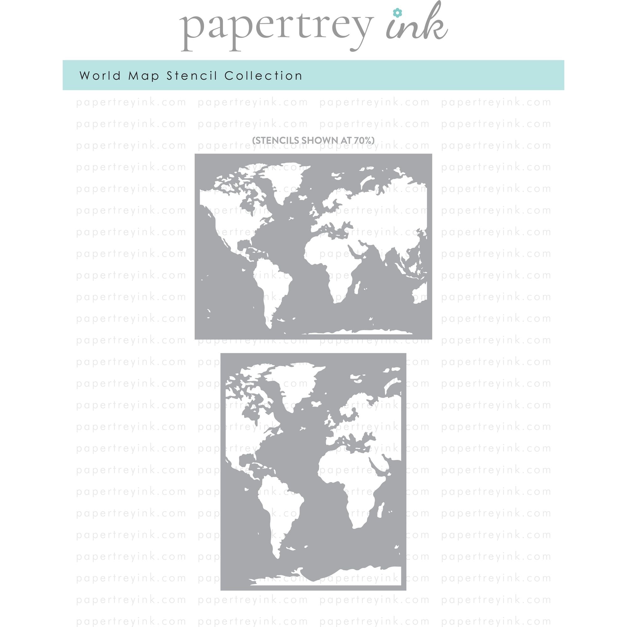 Papertrey Ink World Map Stencils-0049