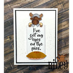 Riley And Company Funny Bones Eyes on Pies Cling Rubber Stamp rwd-1197 pilgrim hat