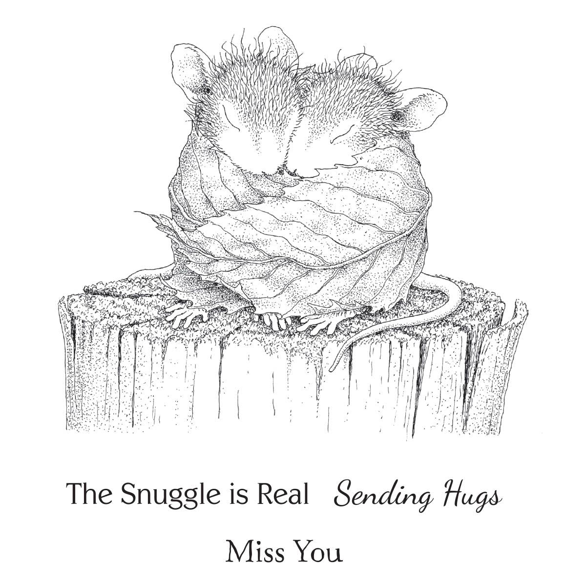 Spellbinders: House Mouse Snuggle Up Cling Stamp Set