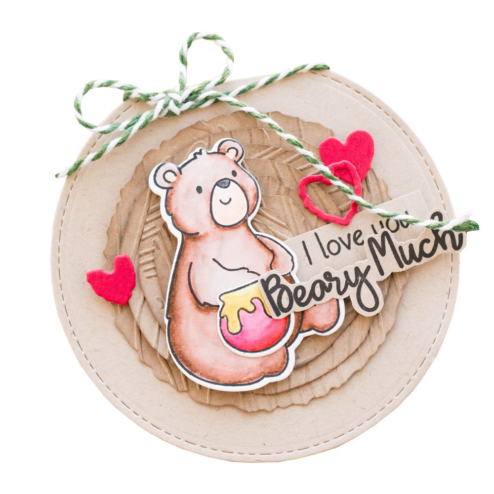 Tonic Hungry Honey Bears Stamp And Die Set sc20 I love you beary much card