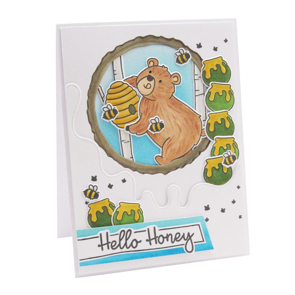 Tonic Hungry Honey Bears Stamp And Die Set sc20 hello honey card