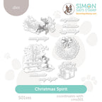 501sss Christmas Spirit dies set reindeer snowman wreath santa and sleigh present