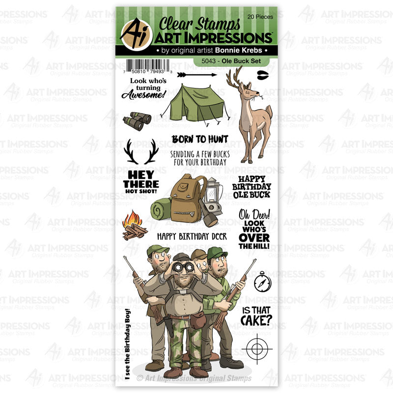 Art Impressions OLE BUCK Clear Stamps 5043