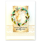 Penny Black Clear Stamps Holly Circle 30-769 christmas card