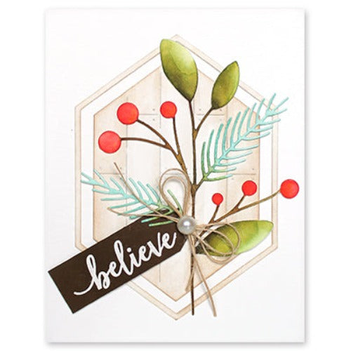 Penny Black Shiplap Hexagon Thin Metal Creative Die 51-782 believe