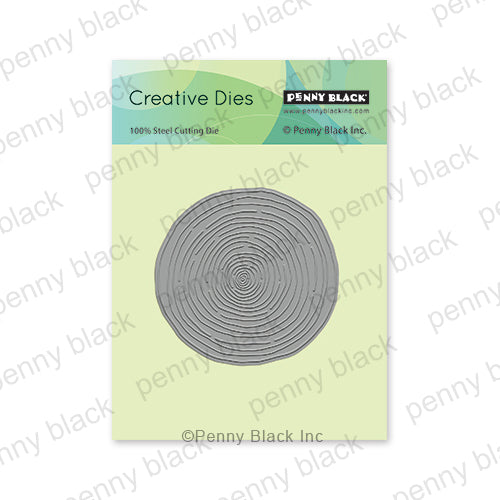 Penny Black Woodgrain Circle Thin Metal Creative Dies 51-797