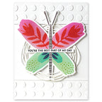 Penny Black Floral Wings Cut Outs Coordinating Thin Metal Creative Die 51-809 best day
