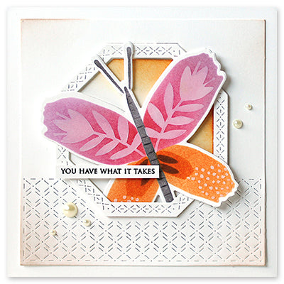 Penny Black All In One Hexogon Thin Metal Creative Dies 51-816 butterfly