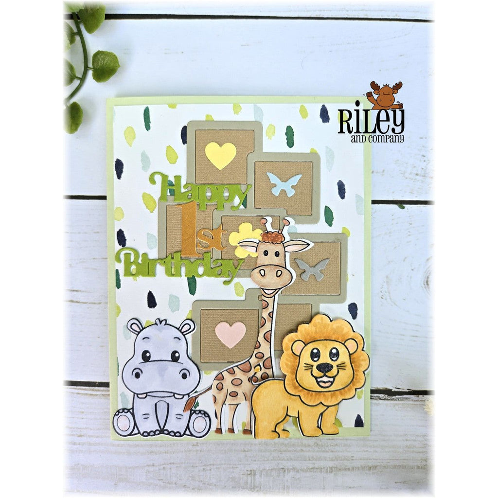 Riley And Company Cocktail Clear Stamp and Die Set