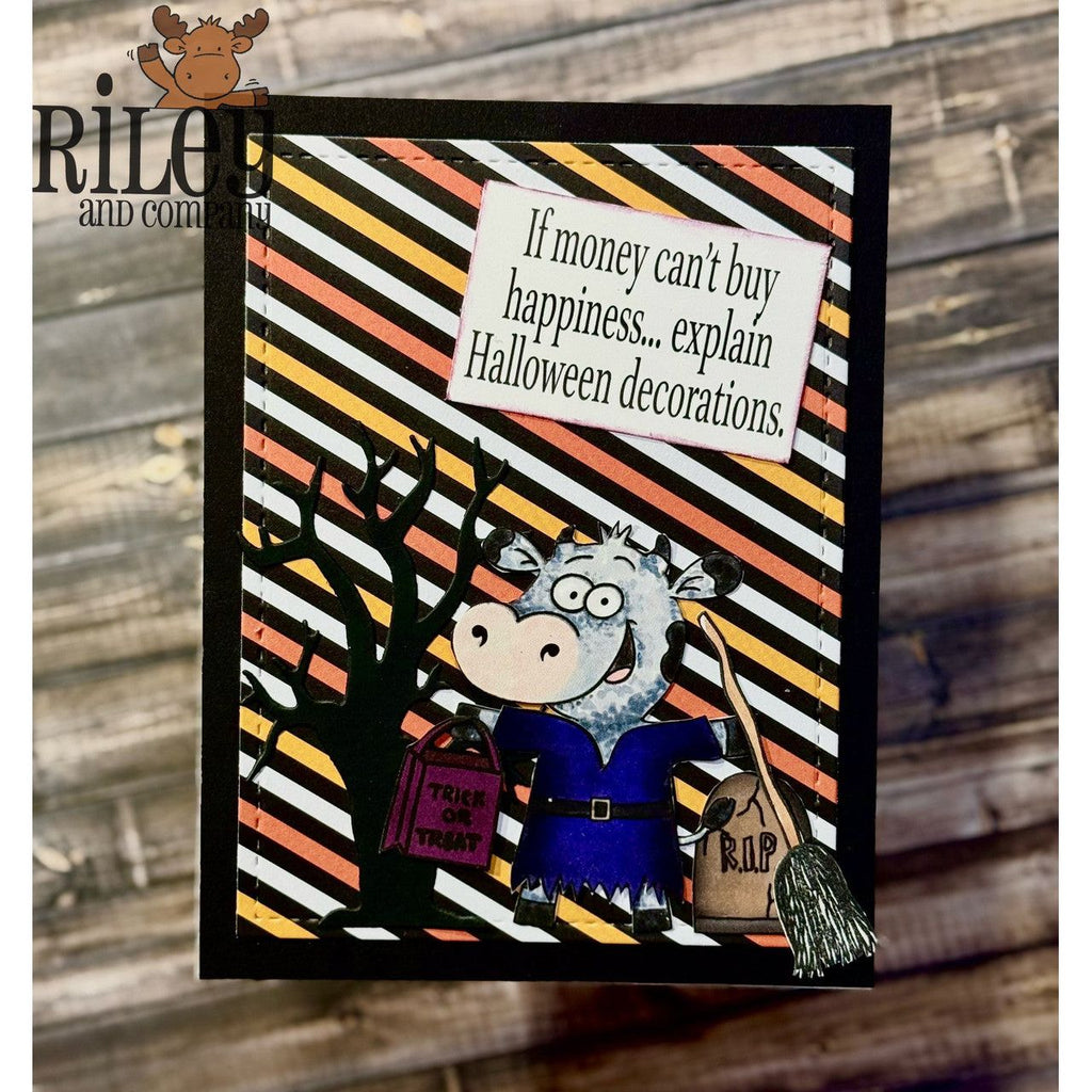 Riley And Company Funny Bones Explain Halloween Decorations Clear Stamp rwd-1397