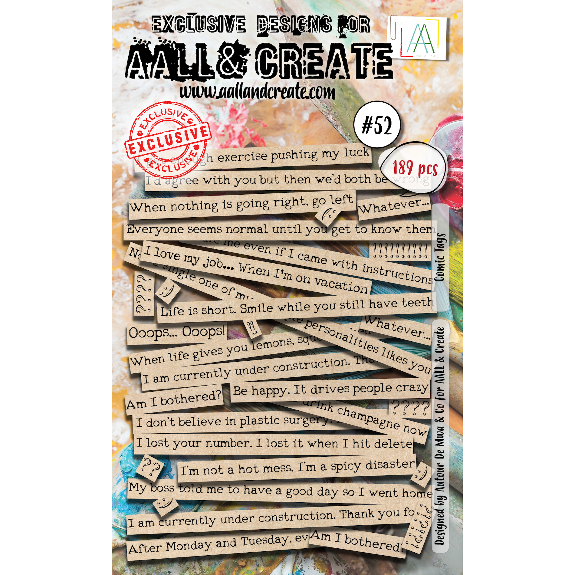 AALL & Create Comic Tags Ephemera Die-Cuts 52