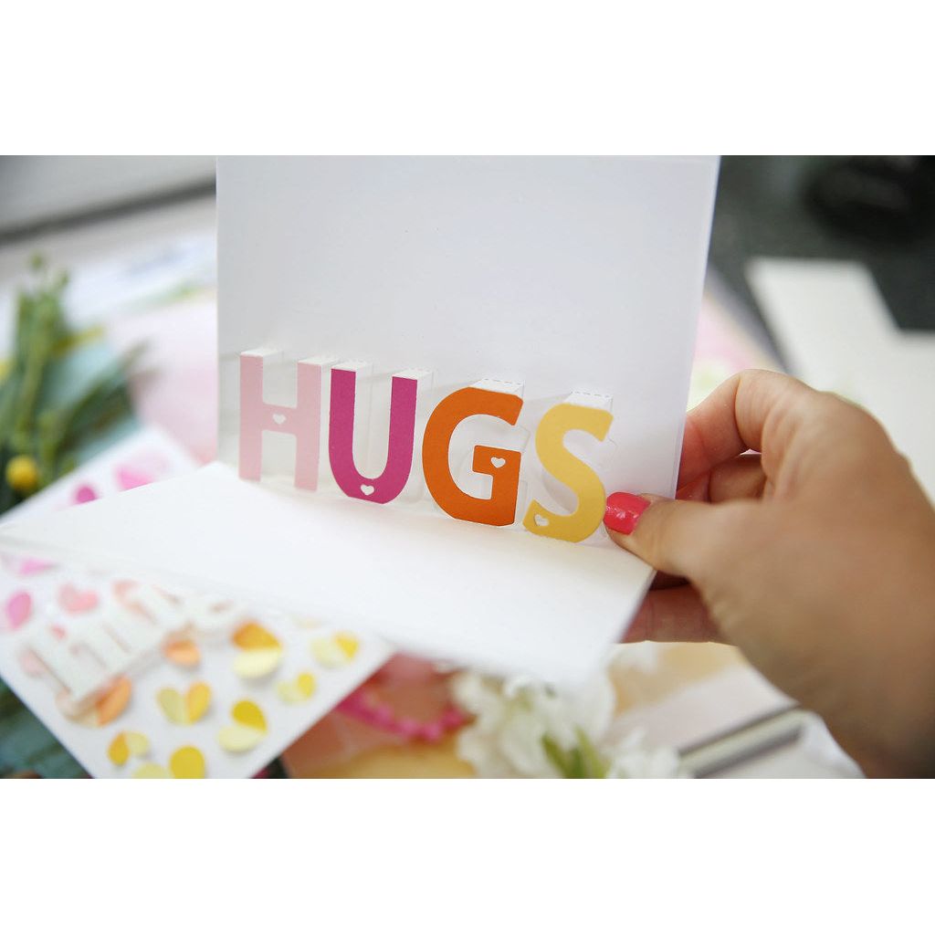 Waffle Flower Inside Pop Up Hugs Dies 421385 hearts
