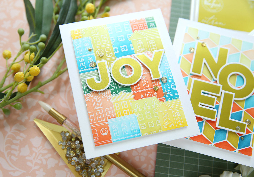 PinkFresh Studio Sparkle and Shine Ombre Glitter Drops pf113es Joy Noel Cards | color-code:ALT02