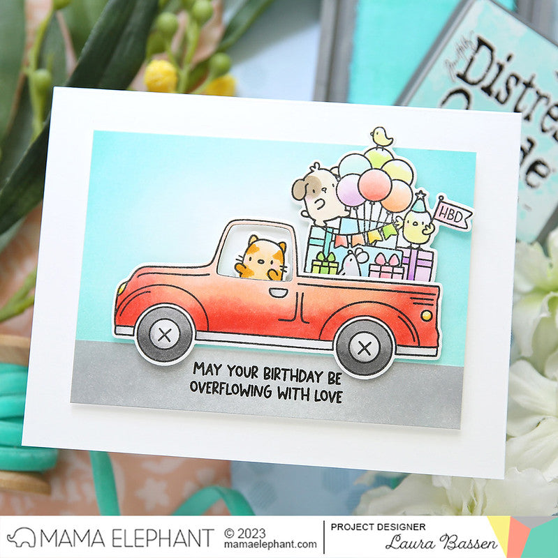 Mama Elephant Clear Stamps Deliver by Truck birthday | color-code:ALT01