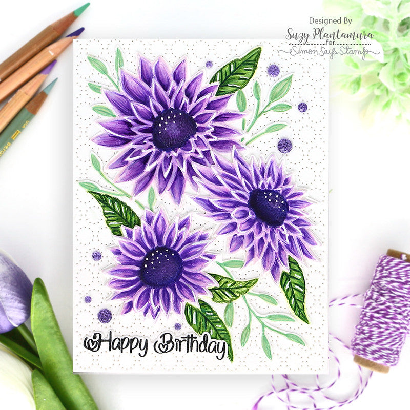 Simon Says Stamp Embossing Folder and Cutting Dies Fresh Blooms sfd392 Cheering for You Birthday Card | color-code:ALT0