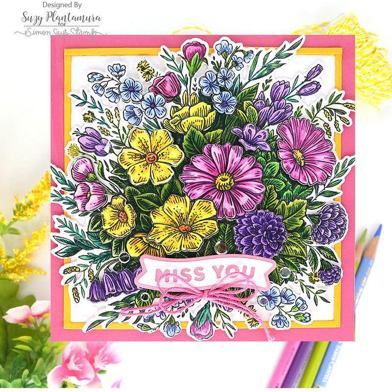 Simon Says Stamp Floristry Wafer Dies sss485 Miss You Card | color-code:ALT02