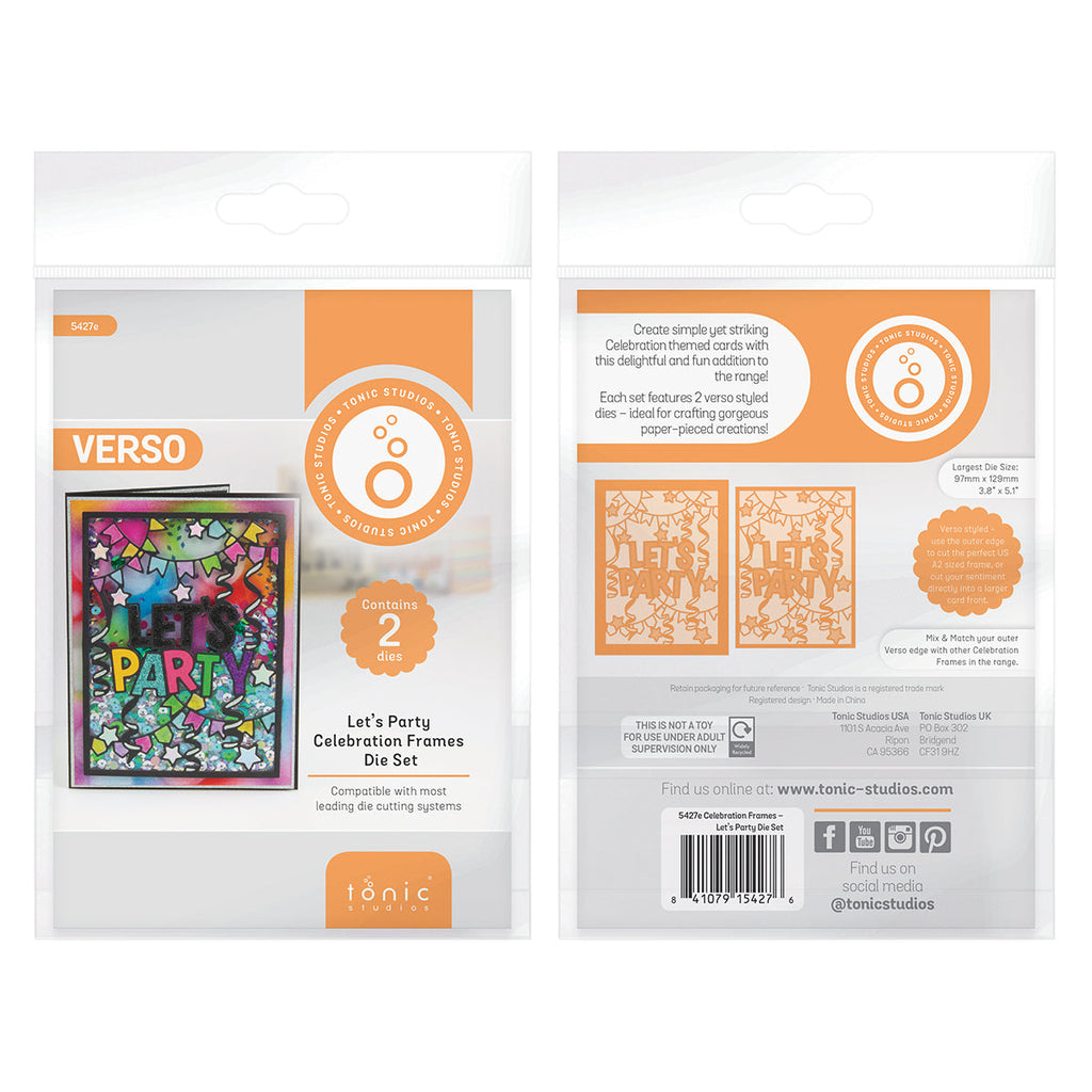 Tonic Celebration Frames Let's Party Dies 5427e front and back of pack