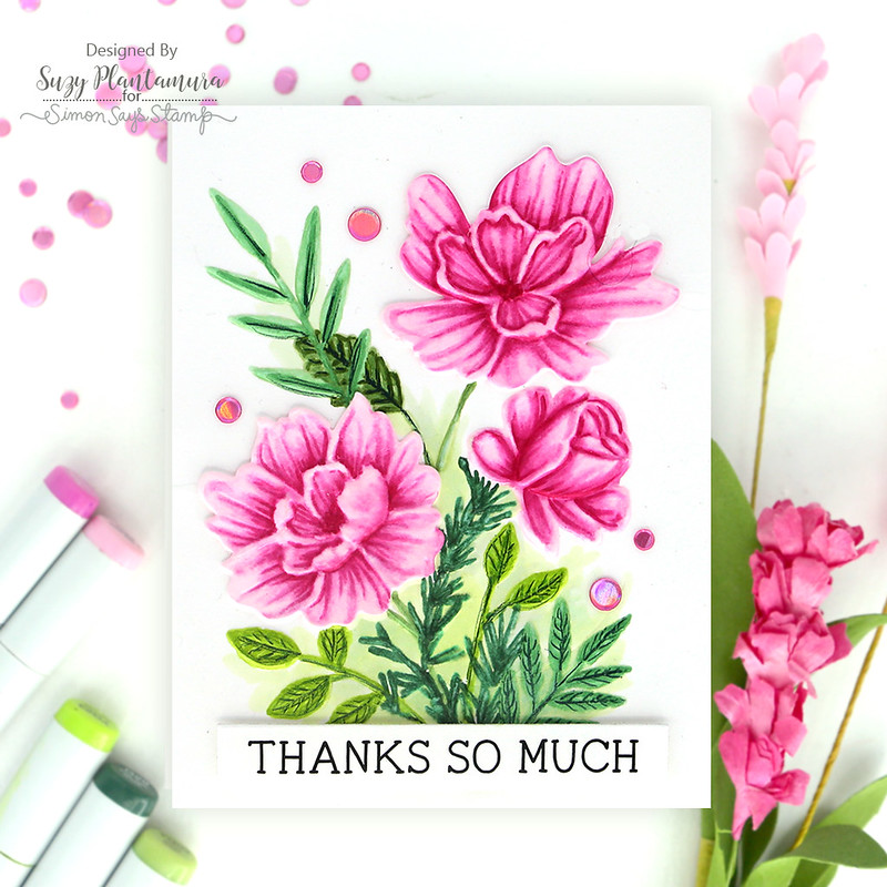 Simon Says Stamp Embossing Folder and Cutting Dies Pristine Blooms sfd423 Favorite Things Thanks Card | color-code:ALT02