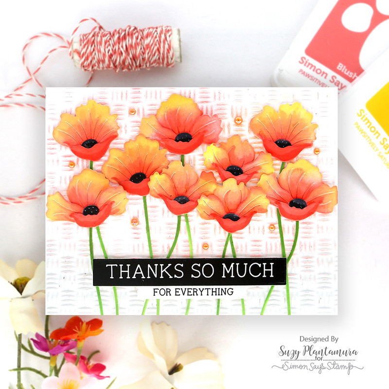 Simon Says Stamp Pretty Poppies Wafer Dies s998 Rain or Shine Thanks Card | color-code:ALT09