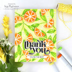 Simon Says Stamp Embossing Folder And Cutting Dies Lemon Tree sfd397 Sunny Vibes Thank You Card | color-code:ALT05