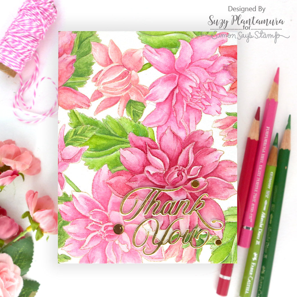 Simon Says Clear Stamp Dahlia Background 1224ss Friend Like You Thank You Card | color-code:ALT14