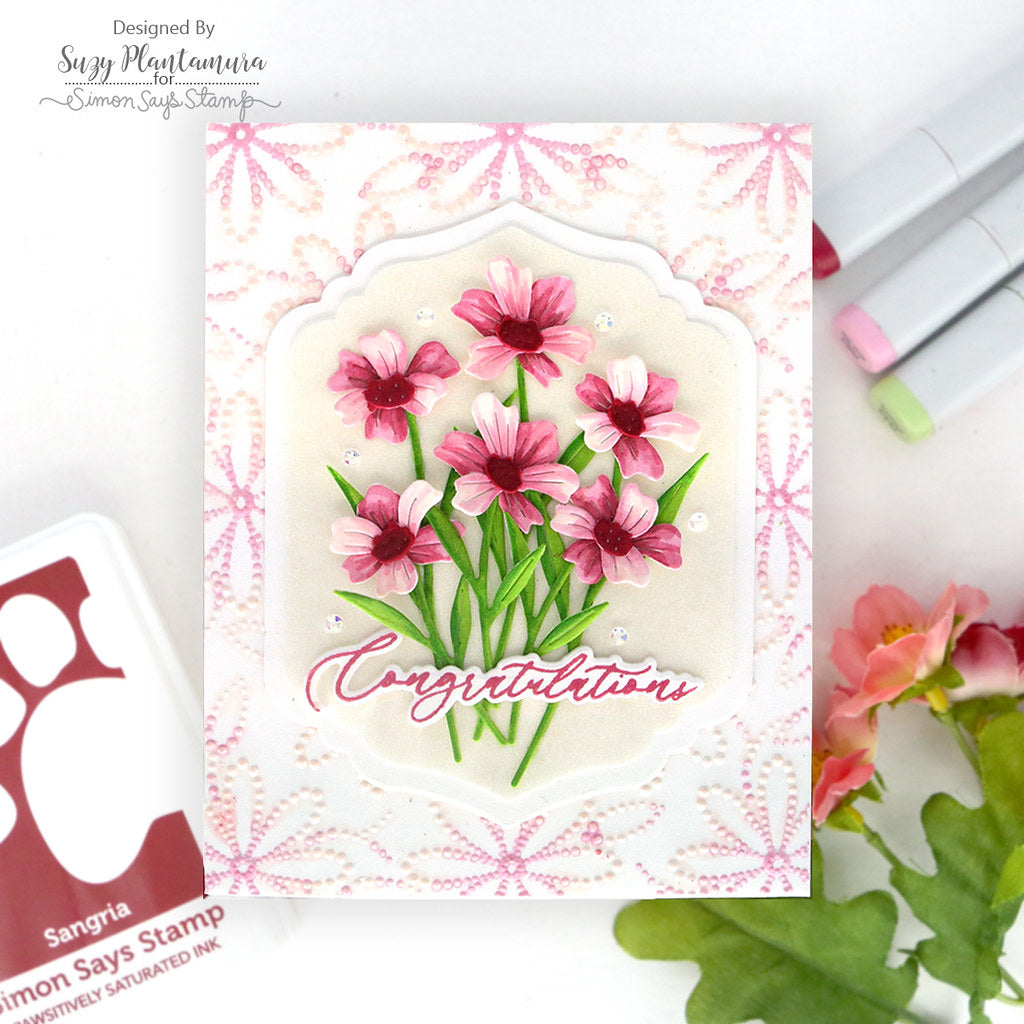 Simon Says Stamp Delicate Wildflowers Wafer Dies s1006 Friend Like You Congratulations Card | color-code:ALT12