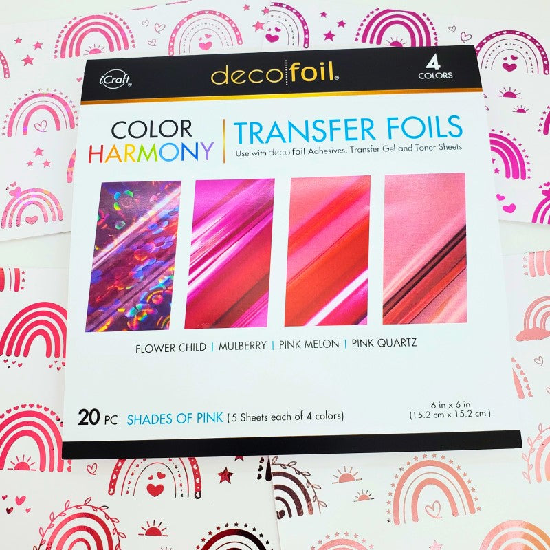 Therm O Web Deco Foil Feeling Lucky Toner Card Fronts 5685 pink rainbows