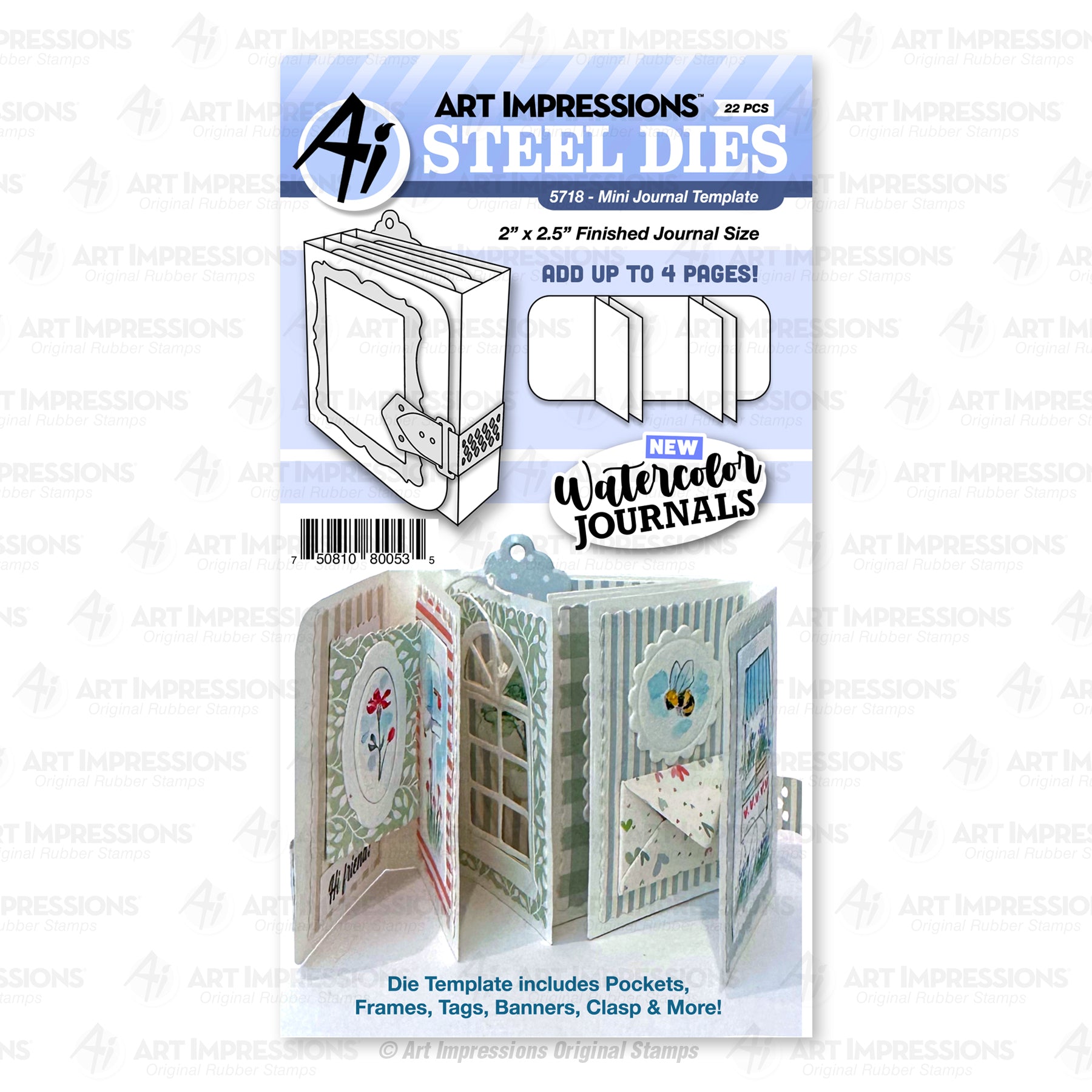 Art Impressions Mini Journal Template Dies 5718