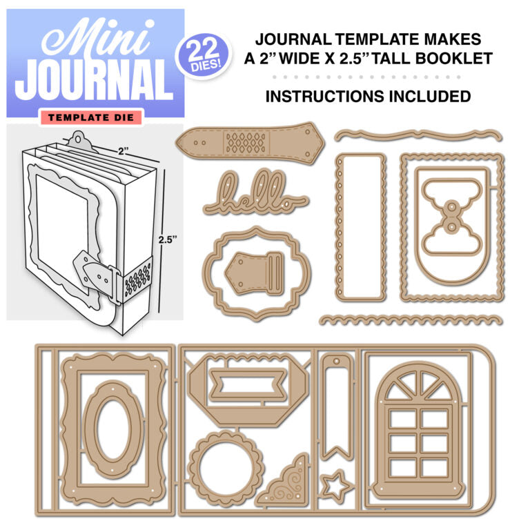 Art Impressions Mini Journal Template Dies 5718 included