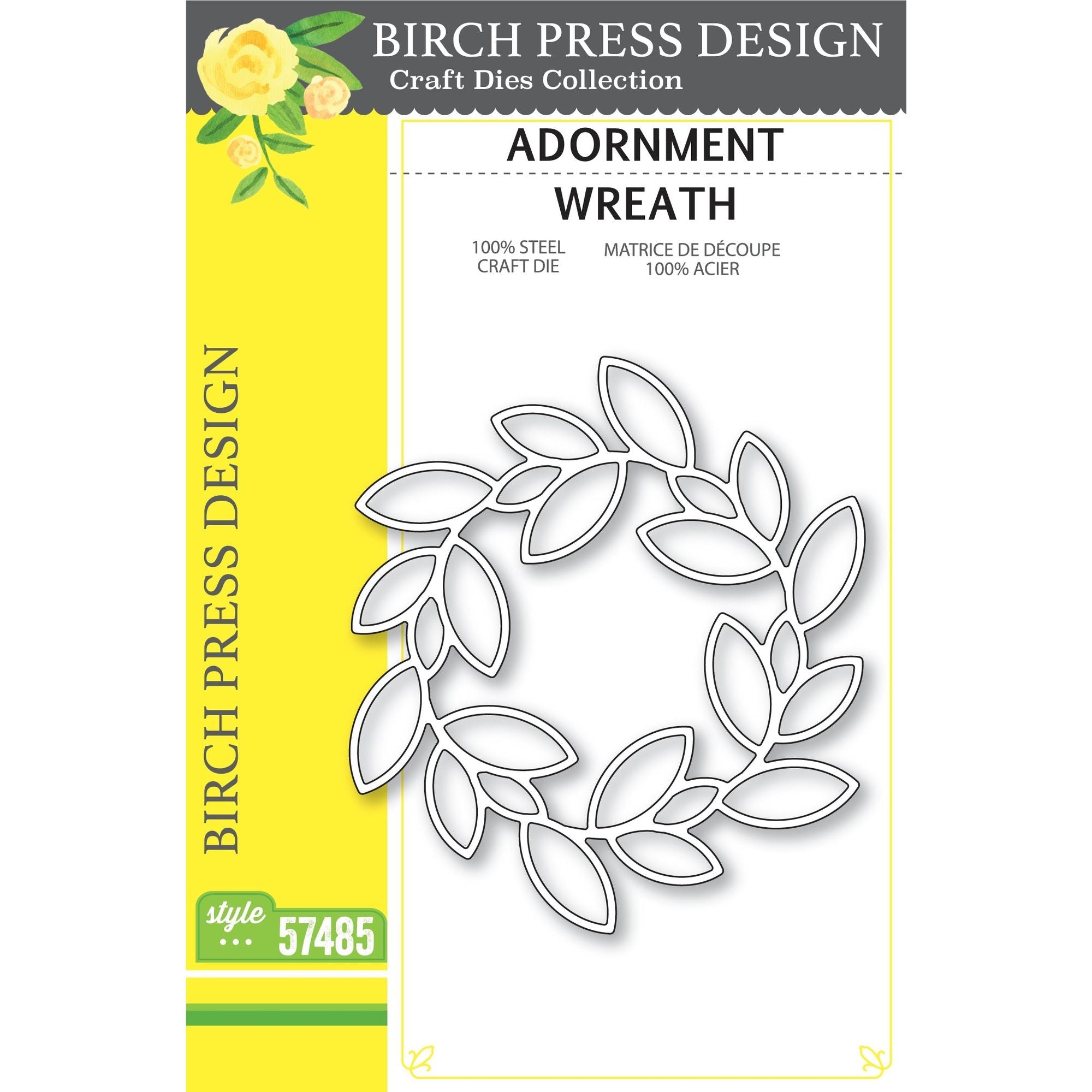 Birch Press Design Adornment Wreath Dies 57485
