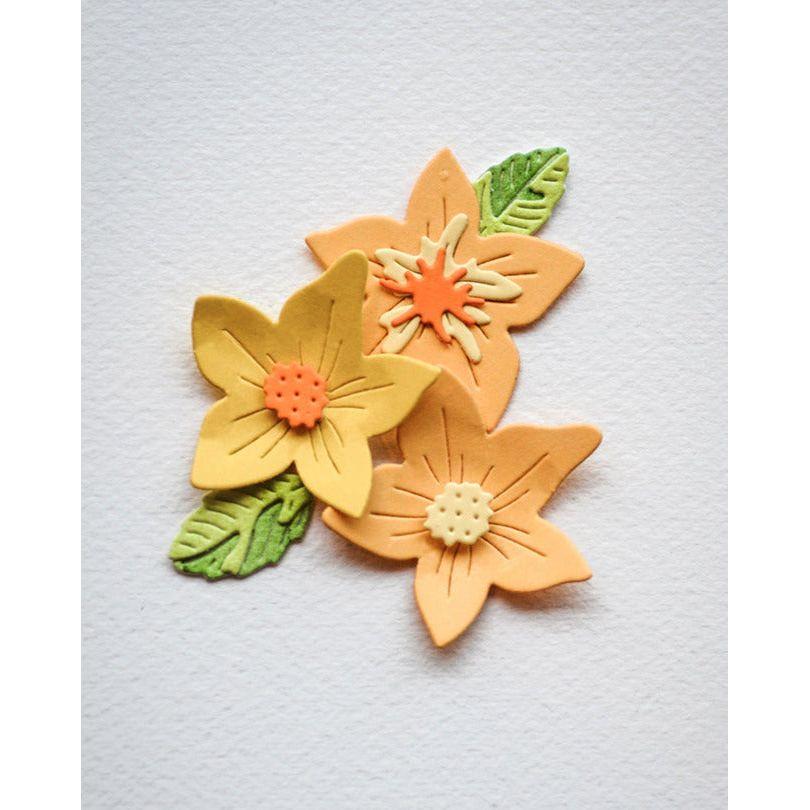 Birch Press Design Gentle Flower and Leaves Contour Layers Dies 57491 cluster