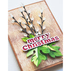 Birch Press Design Forest Leaf and Berries Contour Layers Dies 57514 merry christmas