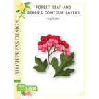 Birch Press Design Forest Leaf and Berries Contour Layers Dies 57514