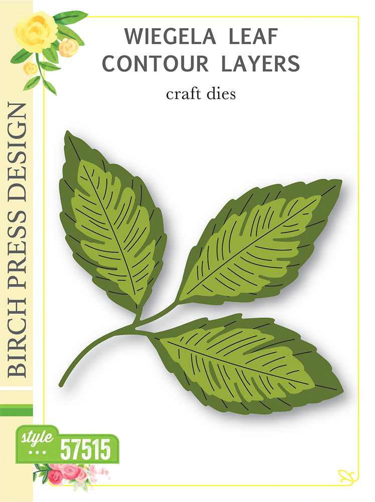 Birch Press Design Wiegela Leaf Contour Layers Dies 57515