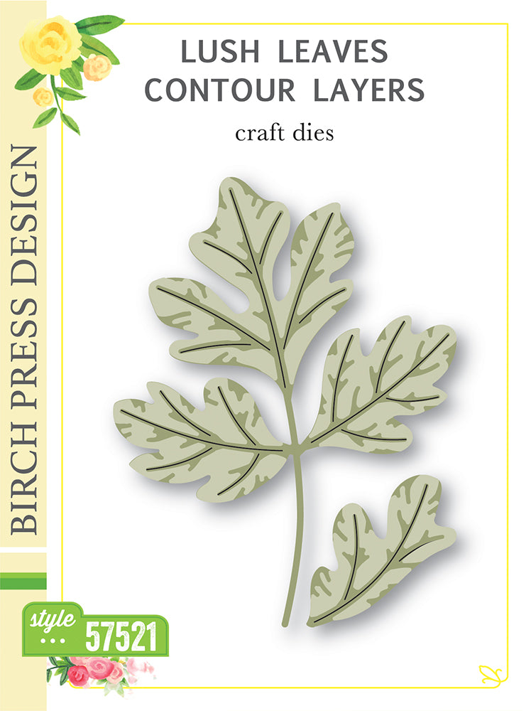 Birch Press Design Lush Leaves Contour Layers Dies 57521