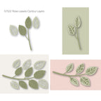 Birch Press Design Rose Leaves Contour Layers Dies 57522 line art