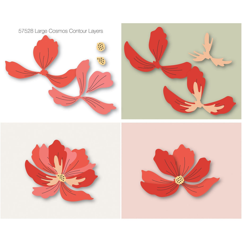 Birch Press Design Large Cosmos Contour Layers Dies 57528 layers