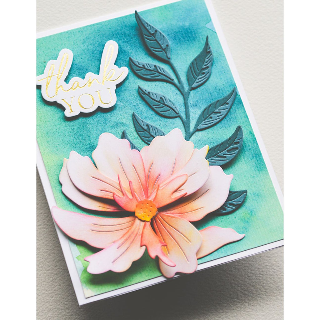 Birch Press Design Large Cosmos Contour Layers Dies 57528 thank you card