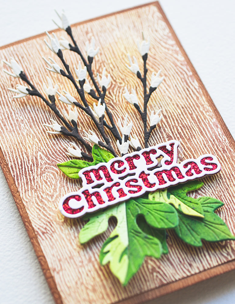 Birch Press Design Merry Christmas Vintage Sentiment Dies 57538 holiday