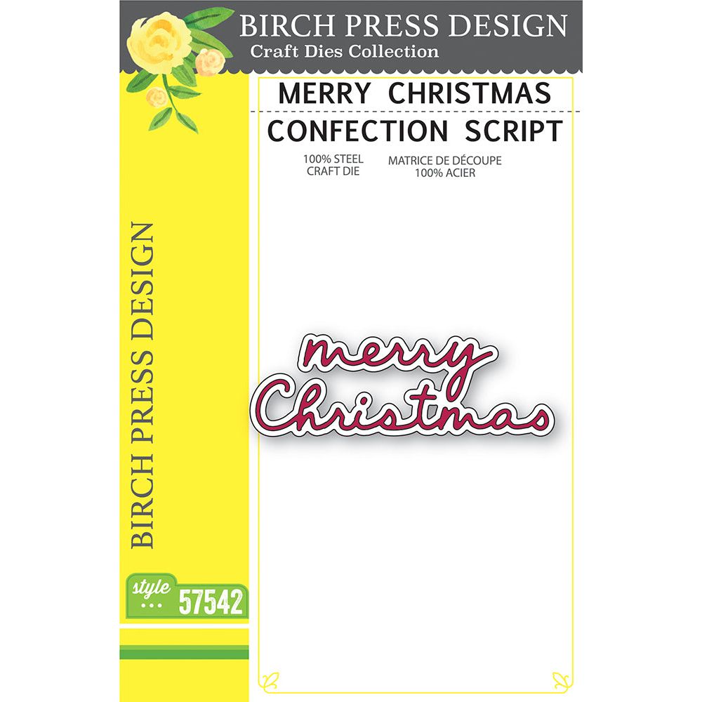Birch Press Design Merry Christmas Confection Script Dies 57542