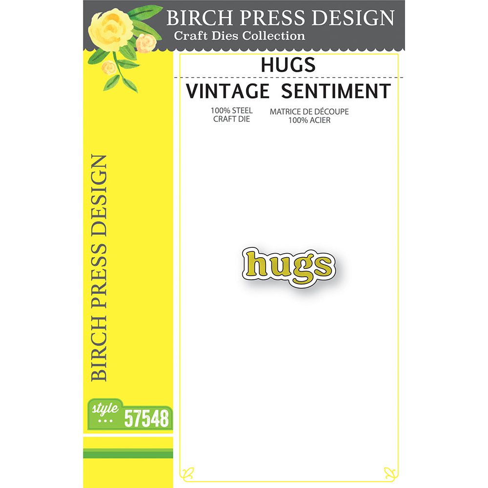 Birch Press Design Hugs Vintage Sentiment Dies 57548