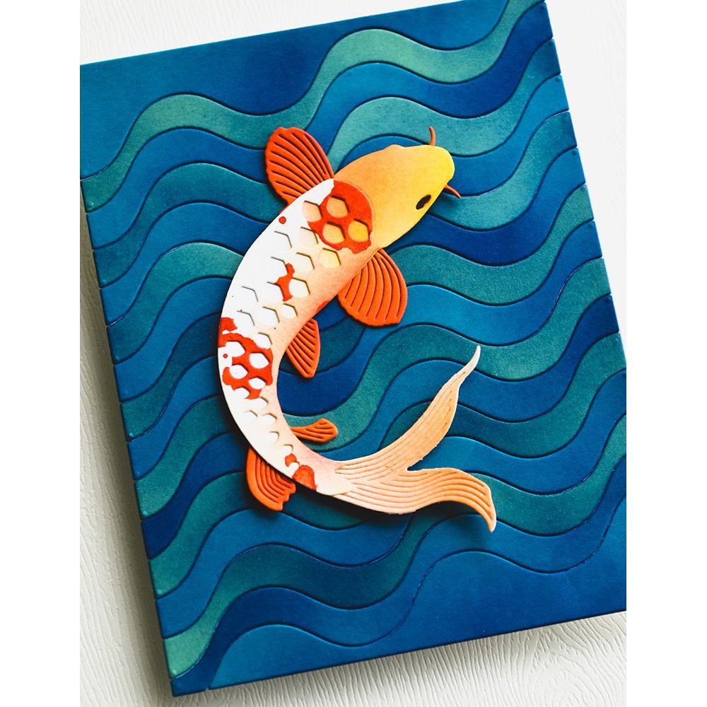 Birch Press Design Block Print Elegant Koi Dies 57613