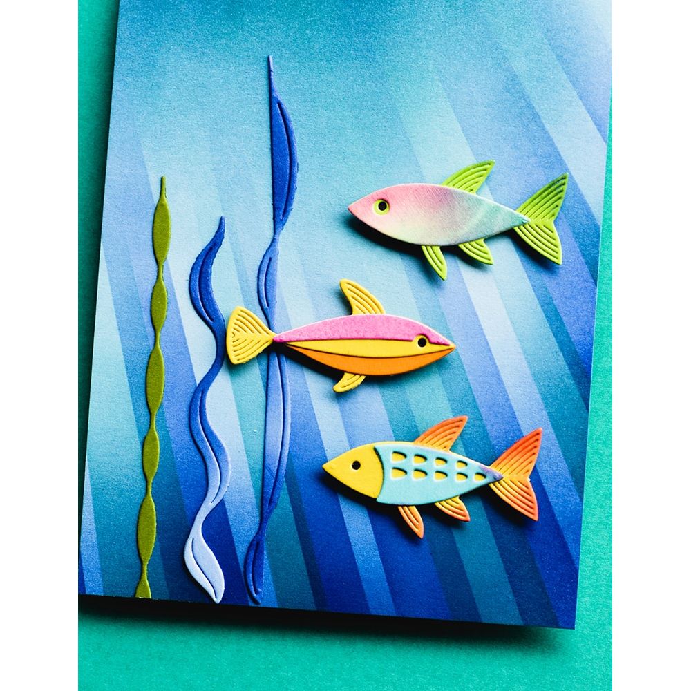 Birch Press Design Block Print Swimmer Fish Dies 57621