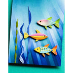 Birch Press Design Block Print Swimmer Fish Dies 57621