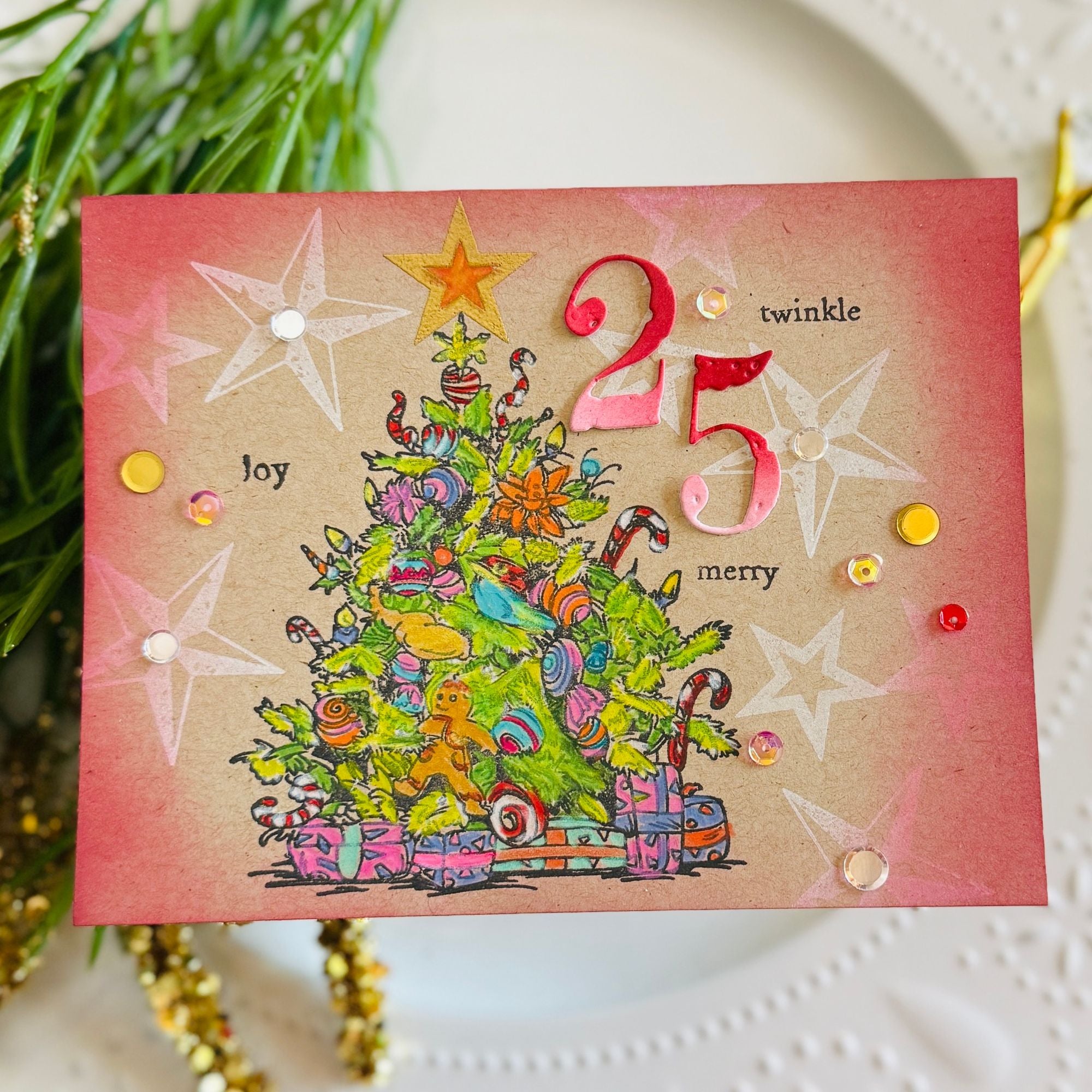 AALL & Create Candy Tinsel A6 Clear Stamps 1322