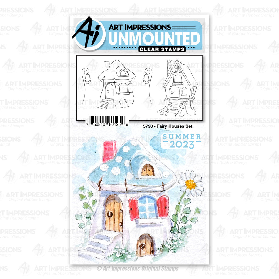 Art Impression RUBBER STAMPS - FAIRY DOORS