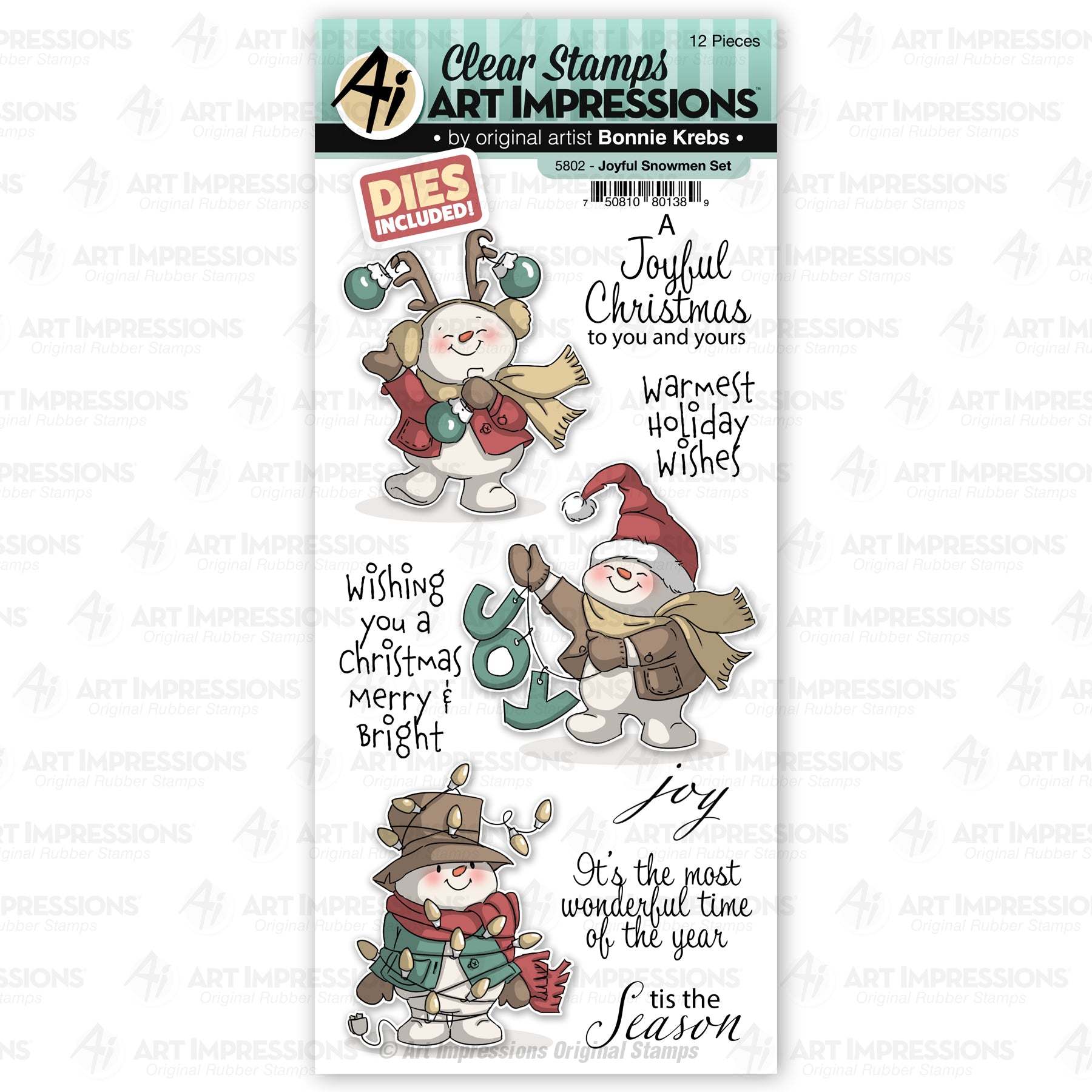My Favorite Things Joyful Snowman Clear Stamp and Die Set 5802