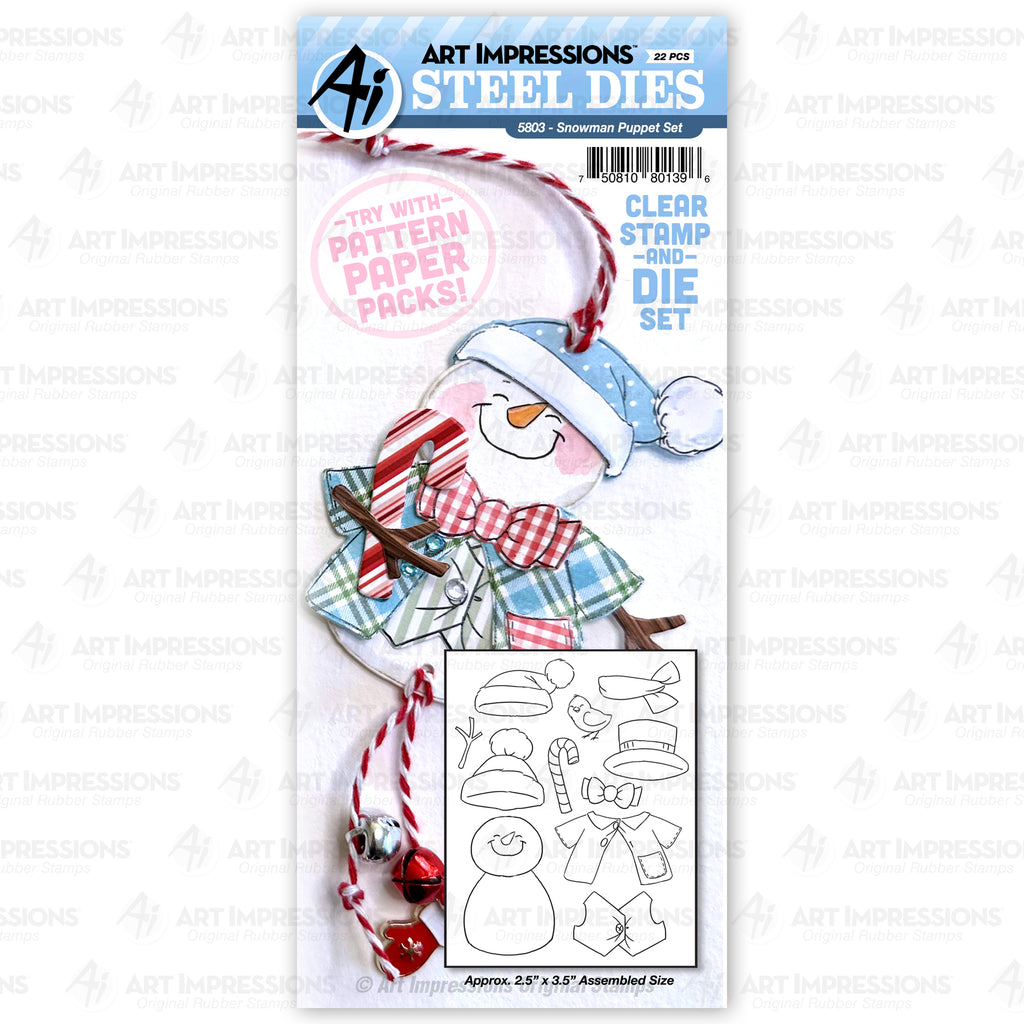 My Favorite Things Snowman Puppet Clear Stamp and Die Set 5803