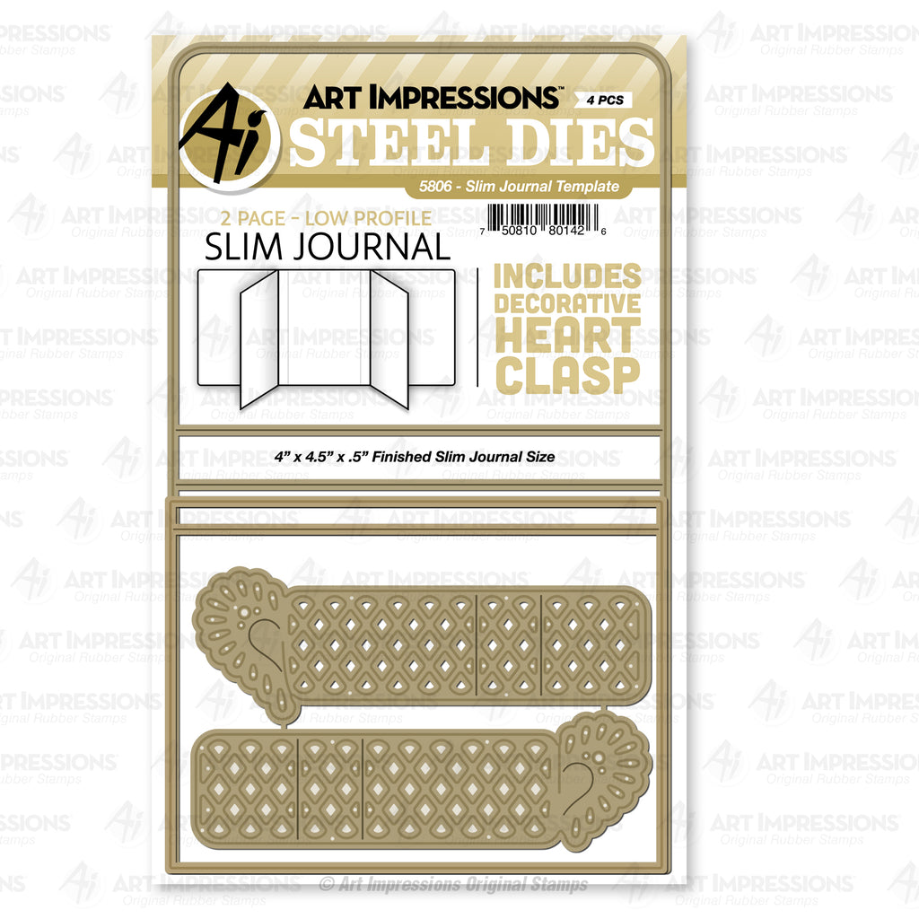 Art Impressions Slim Journal Template Dies 5806